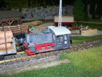 Modell einer Kö  in Spur Iim beim Verschub an der Rollwagenanlage