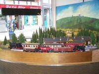 erneuerte Modellbahnanlage unmittelbar vor der offiziellen Inbetriebnahme