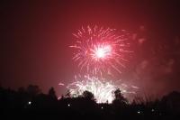 Feuerwerk über Stiege