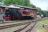 Kö 199 011 rangiert mit Lok 99 7232 und Lok 199 871.