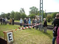 Mit Interesse betrachteten die Besucher auch die aufgebaute Gartenbahn.