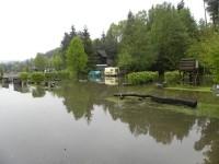 überschwemmter Waldhof Silberhütte am 01.06.2013