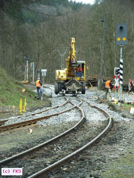 neue Weiche im Bf M&auml;gdesprung